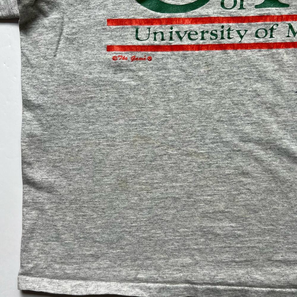 Vintage University of Miami The Game XL T Shirt College School Single Stitch 90 - Picture 16 of 16